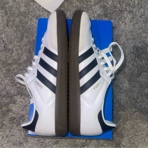 Adidas Samba OG Trainers 6.5Y/Women’s 8 Cloud White Core Black Clear - Picture 8 of 11